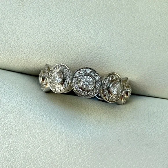 RARE Tiffany & Co. Platinum Diamond Circlet Eternity Band Ring - Picture 10 of 10